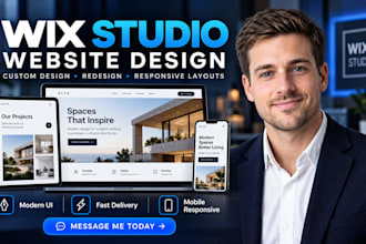 design wix studio website, redesign wix site and create modern layouts