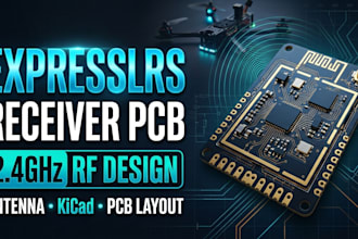 design express lrs elrs receiver pcb 2 4ghz rf circuits and antenna layout