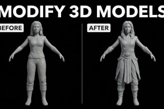 modify, edit, fix, repair 3d models, and stl files for 3d printing