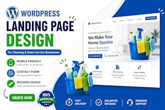 design wordpress landing page for cleaning and home service businesses