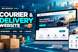 design a professional courier and delivery website