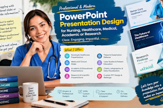 design modern PPT presentation for nursing, healthcare, medical, academic