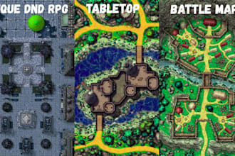 create unique dnd map, roll20 map, fantasy map rpg battle map and tabletop maps