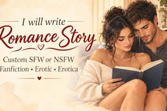 write romance story custom sfw or nsfw fanfiction erotic erotica