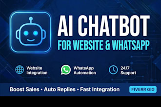 create ai chatbot for website and whatsapp in python
