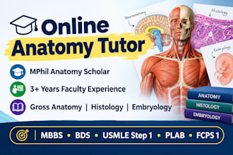 be your expert anatomy tutor for mbbs and usmle