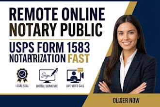 notarize usps form 1583 online fast, remote online notary public for legal doc