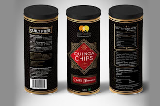 design premium can labels, bottle labels, beverage packaging
