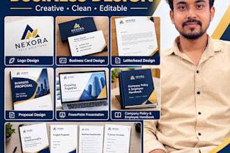 design professional corporate branding or business documents