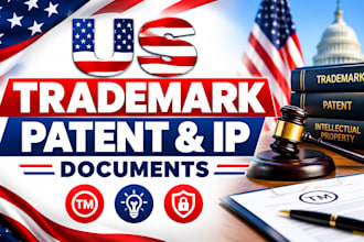 prepare US licensed trademark and patent attorney IP documents for your brand