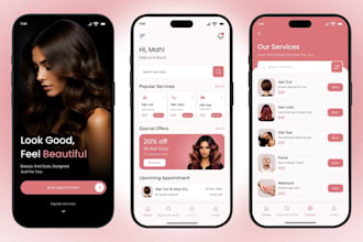 develop spa booking app, salon appointment app, barber beauty app