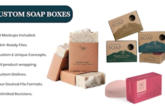 design a professional soap box and sleeve packaging