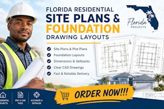 prepare florida residential site plans and foundation drawing layouts