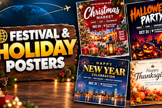 design best festival and holiday posters for your brand