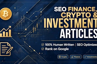 write SEO finance, crypto and investment articles