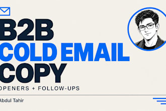 write b2b cold emails and follow up sequences