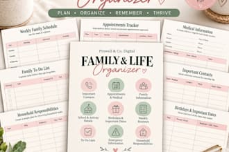 create custom digital planners and printable organizers