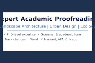 proofread and edit your landscape architecture, urban design or ecology thesis