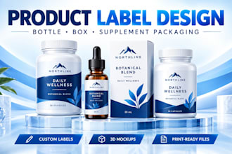 design peptide vial labels and premium product packaging