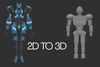 convert 2d to 3d model image to 3d model stl files for 3d printing
