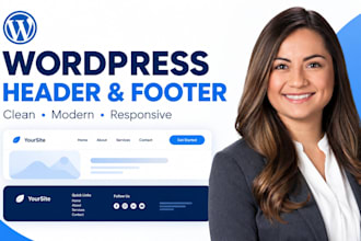 design or customize a wordpress header and footer