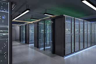 design professional network diagram, server rack, data center, storage array