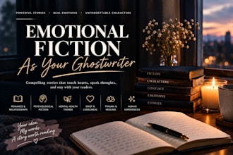 write  emotional fictions as your ghostwriter