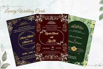 design luxury wedding invitation cards