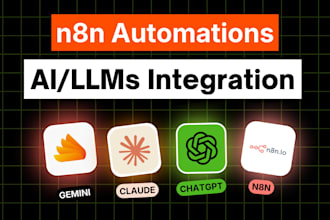 build custom n8n automations, ai agents, and llm integrations