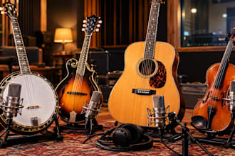record nashville quality banjo, mandolin, guitar, or fiddle tracks
