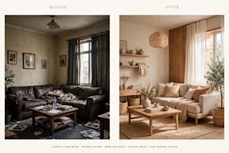 created an aesthetic interior mood board