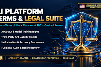 draft ai platform terms of use as a licensed US attorney