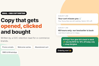 write sales email copy and sms messages for your ecommerce brand