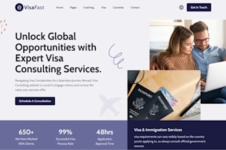 design wix immigration website immigration consultant visa services website
