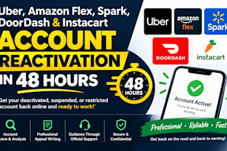 do uber reactivation amazon flex reactivation spark reactivation in 48hrs