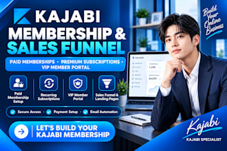 do kajabi paid membership, premium subscription,VIP member portal, sales funnel