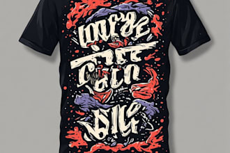 do graphic t shirt design and typography t shirt design