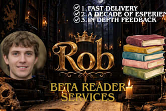 beta read, critique, and provide feedback on your romance