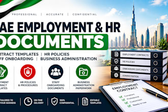 prepare uae employment contract templates HR policies staff onboarding documents