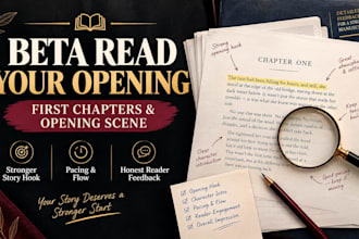 beta read your first chapters and opening scene