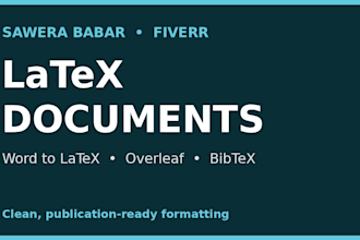 convert and format your document in latex on overleaf