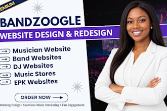 design bandzoogle music website for independent artists, bands and djs