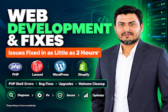 fix laravel, wordpress website errors, bugs, and issues