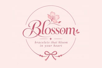 create elegant botanical floral logo design with brand identity