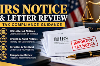 review irs letters, irs notices and tax compliance