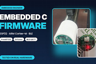 develop embedded c firmware for esp32 and arm cortex m ble devices