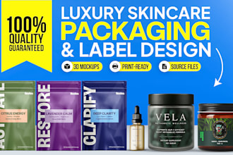 design premium health and wellness packaging and product label