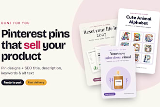 design pinterest pins with SEO titles and descriptions for your product