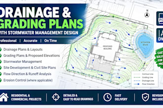 create drainage and grading plans with stormwater management design