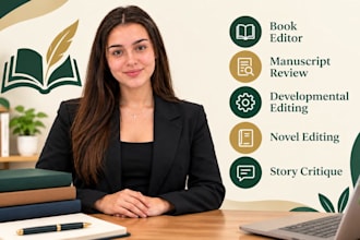 book editor manuscript review developmental editing novel story critique